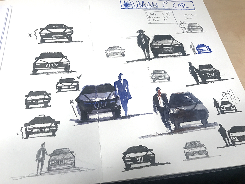 human-and-car